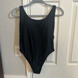 Xhilaration Black Scoop-back Swimsuit